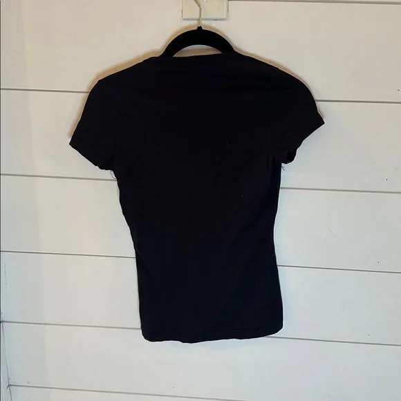 AG Adriano Goldschmied Black V-Neck Short Sleeve Tee‎ size S EUC - Picture 5 of 5